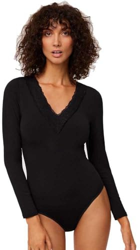 YSABEL MORA - Body Térmico Manga Larga para Mujer, Ropa Interior Aislante, Ideal para Climas Fríos, Comodidad y Ajuste, Tecnología Avanzada de Retención de Calor.