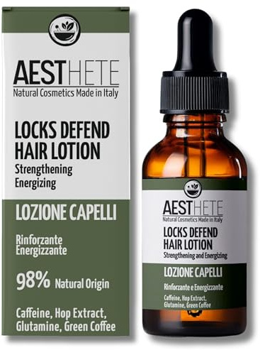 Serum mot håravfall för kvinnor och män, 100 ml 98% naturlig formula med glutamin + humle + koffein | Stimulerande anti-håravfall för ömtåligt och skadat hår