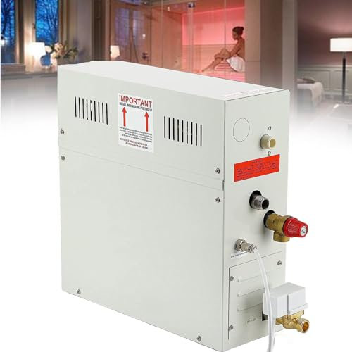 DDZJTPP Generador de Vapor Sauna Baño Turco Ducha Dentro de 20m³ con Controlador Digital Temperatura Ajustable de 35 a 55℃,para Hogar Gimnasio Hotel,220V-4.5kw