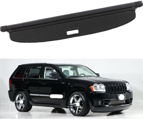 EXOTUF Versenkbare Laderaumabdeckung für Jeep Grand Cherokee 2006-2010, Versenkbarer Kofferraum Versenkbares Laderaumzubehör