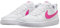 Nike Court Borough Low RECRAFT GS Bambina, Sneaker, White Laser Fuchsia, 37.5 EU