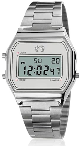 MARLION JEWELS Reloj Digital de Mujer con una Fina y Delgada Silueta, Acabado Sofisticado y Elegante. Reloj de Mujer Original con maquinaria de Cuarzo Reloj de Pulsera (Plateado - Beige)