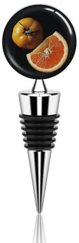 Persimmons And Oranges Bottle Stopper Beverage Bottle Sealer Reusable Wine Stopper Personalised Champagne Stopper Unique Wine Bottle Corks Keep Fresh Suitable for Standard