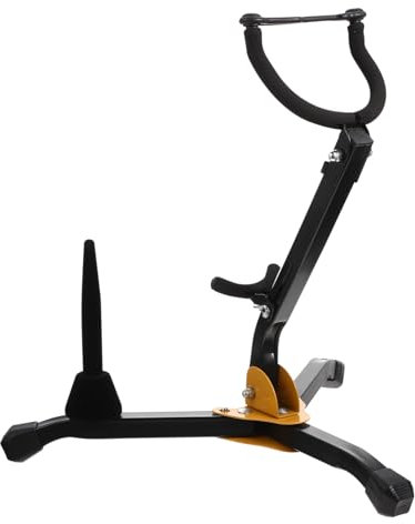 VICASKY Faltbarer Saxophonständer Für Alt-tenor-saxophon Saxophonstativ Saxophonhalter Mit Verstellbarer Rückenlehne Und Hochklappbarem Verriegelungsstift Aus Hochwertigem Eisenmaterial