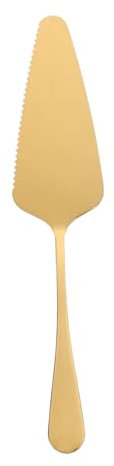 LIFKOME Espátula De Acero Inoxidable Dorada con Borde Dentado para Cortar y Servir Pasteles Utensilio Ergonómico De Repostería para Bodas y Cocina Fácil Limpieza y Uso Duradero