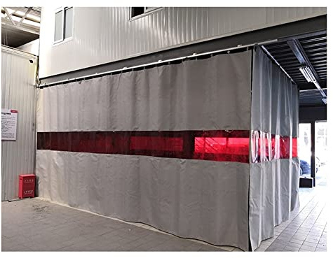 Industrial Welding Curtain - Flame Retardant Silicone Coated Fiberglass Blanket 650gsm Thick Welding Shield up to 1000°F 1.7x2.5m Ideal for Welders & Cutters