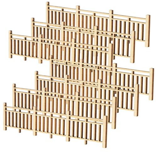 jojofuny Mini Clôture Rétro en Bois, Barrière Miniature Maquette 8 Pièces, Flexible, Décoration de Jardin pour Micro-Paysage et Maison Miniature