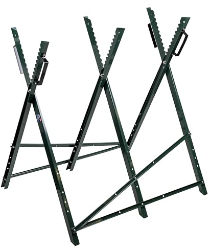 Sealey Folding Saw Horse, 100kg Capacity, Log Holder, Trestle, Workbench, 380mm Log Diameter - LSH100