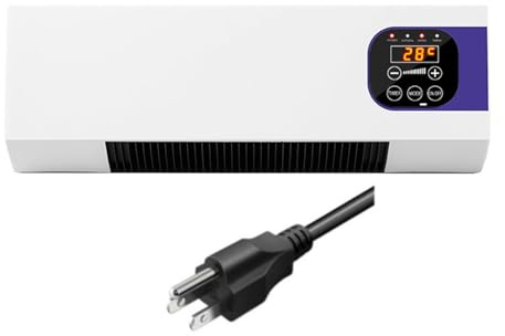 Générique Ventilateur Mural Avec Télécommande,Clim Portable,Chaud/Froid Réglable avec Télécommande,Climatiseur Sans Unité Extérieure,pour Cuisine, Chambre à Coucher