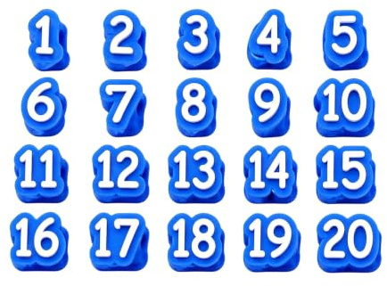 Étiquettes de crayon de salle de classe 1-20, étiquettes numériques réutilisables en acrylique, ensemble de 20 pièces pour le des enseignants, le tri de bureau, les routines quotidiennes, de de