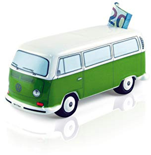 BRISA VW Collection - Volkswagen Savings Bank Piggy Bank in T2 Bus Design (Classic Bus/Green)