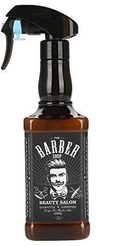 FILFEEL Hairdressing Spray Bottle, 500ml Plastic Hairdressing Spray Bottle Salon Barber Hair Tools Water Sprayer (Brown)