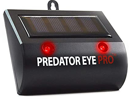 ASPECTEK Solar Predator Eye PRO Animal Deterrent, Red Flashing Light Nighttime Repeller for Foxes, Birds, Skunks, Deer and Raccoons, Outdoor Pest Control for Yard, Garden, Fence and Coop - 1 Pack