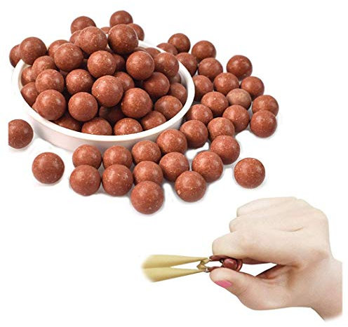 GEGEQUNAERYA Schleuder Munition Zwille Steinschleuder Slingshot 10mm recycelbarer Schleuderball aus hartem Ton zum Schießen von Übungen, EIN schönes Geschenk für Slingshotsfans (S-800PCS)