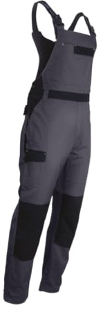LMA Workwear 3024 AZOTE Salopette bicolore Taille M Gris foncé/noir
