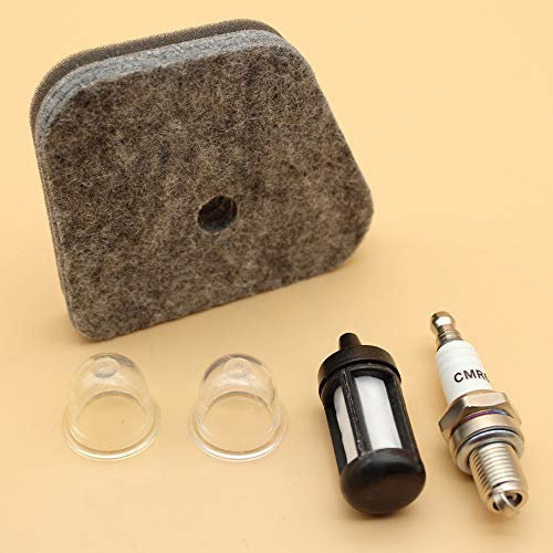 Luftfilter-Zündkerzen-Primer-Glühlampen-Set passend for STIHL FS87 R FC100 FC110 FS130 FS130R FS310 FS90 FC90 FC95 FS100 FS110 FS110R Rasentrimmer Leistung