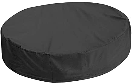 perfk Cubiertas Redondas para Piscina Durable 210D Tela Oxford Cubierta Protectora para arenero a Prueba de Polvo para jardín, 122cmx30cm
