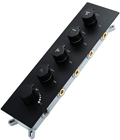 Duschsystem, Thermostat-Mischventile, Messing, 4 Funktionen, Duscharmatur, Badezimmer-Thermostatventile, Wandmontage, Duschverkleidung
