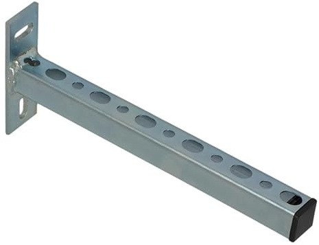 Console de montage universelle T-Type en acier galvanisé de profil 30x30mm. Support mural, console d'angle. Console à bras de support de charge lourde. Console pour charges lourdes. (500 mm)