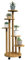 Outsunny Étagère à plantes support à plantes en bambou étagères rondes à fleurs support de pots de fleurs 5 niveaux bois naturel
