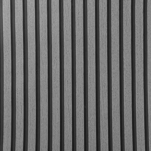 Swehooirt Wood Slats Wallpaper Dark Grey and Black Wallpaper Panel Wood Grating Rustic Wooden Slat Wall Panelling for Bedroom Living Room Hallway Stairs Lounge Hall