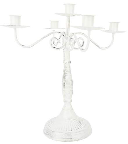 Candélabre en Métal à 5 ​​Bras, Bougeoirs en Fonte, Bougeoirs Européens Vintage, Bougeoir en Fer Antirouille, Bougeoir Luxueux Décoratif pour Mariage