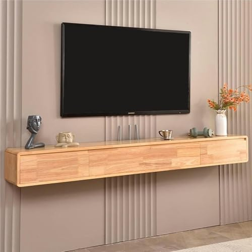 BTURYT TV Lowboard-TV Cabinet Hanging-Wall Mounting TV Cabinet, 140 Cm TV Stand, Wall-Mounted TV Lowboard, TV Stand for Media Console, Entertainment Center, WLAN Router DVD Storage Shelf ~/