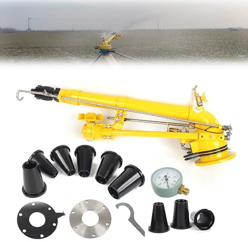 STDZQCWY Arroseur agricole d'irrigation de 2 Pouces, portée de 85 à 173 Pieds (Rayon), Pistolet pulvérisateur d'irrigation par Aspersion de pelouse, Irrigation rotative à 360 °