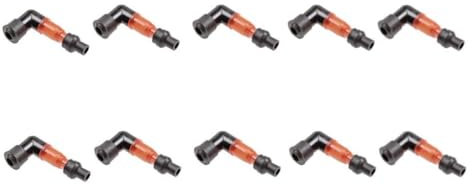 Streetparts24 10x Zündkerzenstecker beleuchtet Rot passend für Zündapp Hercules Sachs Kreidler Puch Mofa Moped – Leuchtender Stecker mit Sichtfenster