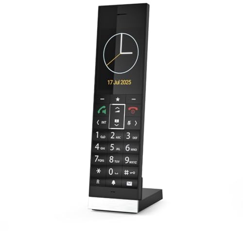Gigaset Style 800HX – Telefon/Mobilteil/Handset mit Ladeschale für Router (Fritzbox,Speedport kompatibel)-HDVoice&CAT-iq 2.0–2,8 TFT-Farbdisplay–Elegantes Design–Schwarz[Deutsche Version][Ohne Basis]