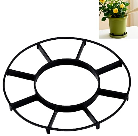 Smaoqingji Elévateurs Pot Fleurs Maille Pad - Lot de 4, Noir, Soucoupes pour Pots de Fleurss pour Plantes, Convient à Tous Les Types de Pots de Fleurs D'Intérieur et D'extérieur, Bacs à Fleurs