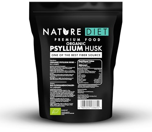 Nature Diet Bucce di Psillio Bio, 900 g, Biologico Certificato UE