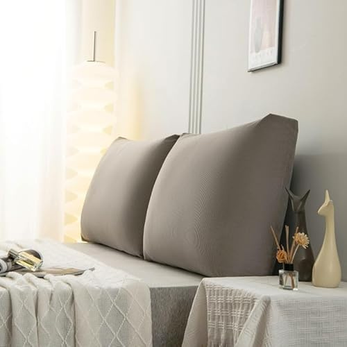 HJZPWB Lesekissen Für Bett Sofa Und Couch Sofa Keilkissen Rückenkissen Cord Kissen - Kissen Groß Wandkissen Couchkissen Reading Pillow Stützkissen Für Rückenlehne,Lightgrey,1 pc60x58x18CM