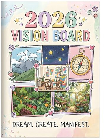 Libro Genérico Del Cuadro De Visión 2026 - Planificación de 12 Meses - Cuaderno de Visión y Grabación | Para Estudiantes Emprendedores Maestros Ejecutivos Taller Año Nuevo Oficina Casa