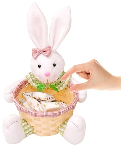 Hojalis Osterkörbchen Kinder, Kinder Osternest Korbs, Osterkörbchen Klein, Osternest Basteln Hase, Osternest Aufbewahrung, Osterkorb Kinder Für Süßigkeiten Ostereier Süssigkeit Plätzchen