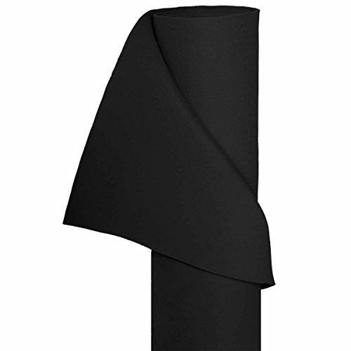 HaGa® Filz Bastelfilz Filzstoff Dekostoff Filzwolle 1,5m Br. (Meterware) schwarz - flexibel - einfache verarbeitung - sehr stabil