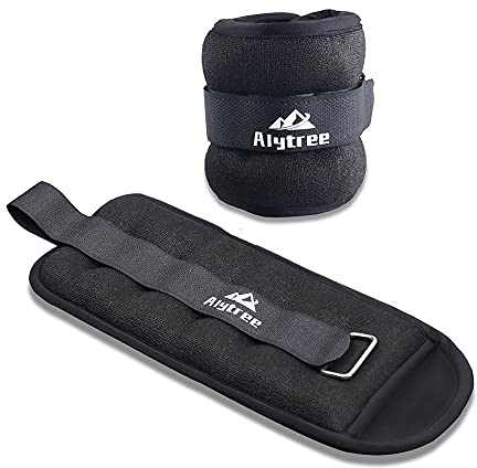 Viktmanschetter, fot och handled, set om 2 (0,5 kg x 2/1 kg x 2/5 kg x 2), vikter för ben och armar, viktmanschetter för fitness, motion, löpning, jogging, yoga