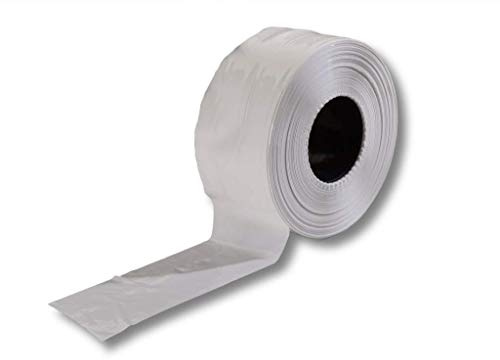 Rotolo da 500 m di nastro di segnalazione, nastro segnaletico, nastro di segnalazione, per feste, parcheggio, blocco di parcheggio, nastro in plastica, decorazione per feste di compleanno (bianco)