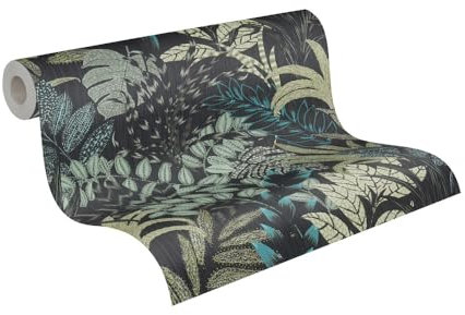 A.S. Création Livingwalls Vliestapete Metropolitan Stories Dschungeltapete Nala Cape Town 10,05 m x 0,53 m grün schwarz 378603 37860-3