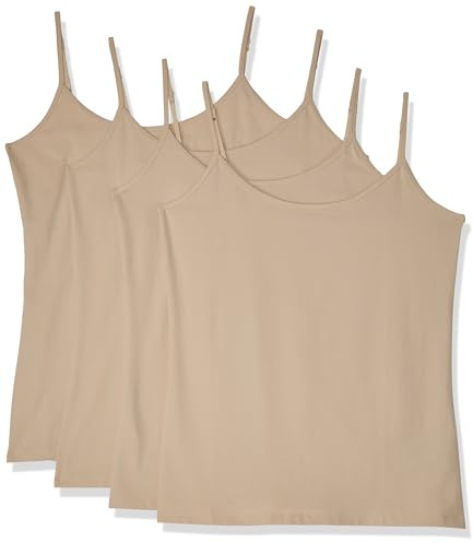 Amazon Essentials Damen Slim Fit Camisole 4er Pack Beige Medium