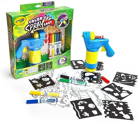 CRAYOLA- Color Spray Easy, aérographe manuel, activité créative et idée cadeau pour enfants à partir de 7 ans, multicolore, 25-7494