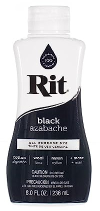 Craft County Rit Dye - 226.8 g Flüssige Stofffarbe für Kleidung, Dekor und Handwerk, Schwarz (RIT-LIQ-BLK-~CC_BM629)