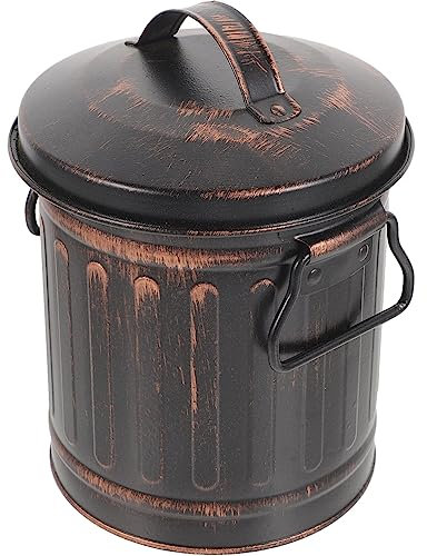 DOITOOL Secchio per Cenere Coperchio Contenitore Multifunzionale per Caminetto Stufa E Barbecue Design Compatto E Resistente capacità per Ceneri E Braci Facile da Trasportare