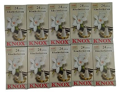 Sparpack Knox Räucherkerzen 10x Vanille Größe M Räucherkegel 013230