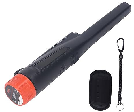 Handheld Metal Detector, Metal/Gold/Treasure Finder Pinpointer Ip66 Waterproof Portable Pin Pointer Wand With Led Light, for Adult&Kids (Black)