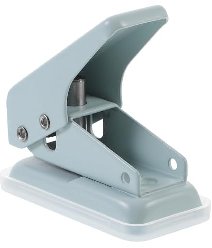 NUOBESTY 1-Loch Locher Für Loseblatt Papier Ergonomischer Handlocher in Blau Für Büro Und Selbstgemacht Projekte Papierstanzer Für Bastelarbeiten Tragbarer Handstanzer Für Schule Und