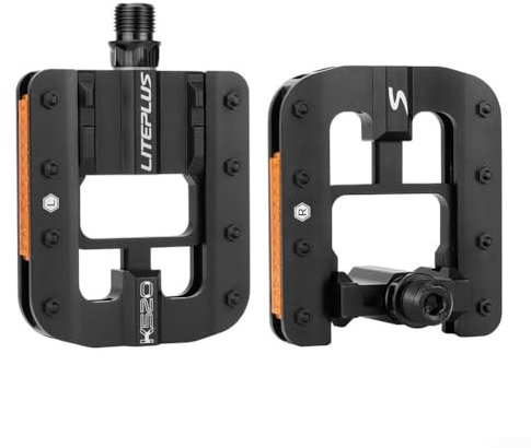 Pedale Klapppedale, zusammenklappbare Pedale aus Aluminiumlegierung, Ersatz für Rennrad, 14 mm Universalgewinde (A)