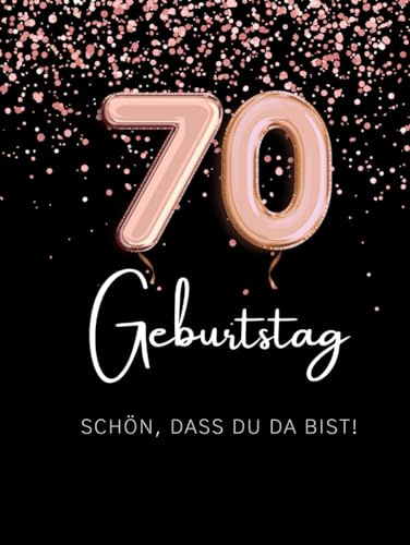 Gästebuch 70. Geburtstag zum Ausfüllen & Ankreuzen | Hardcover Gästebuch Geburtstag 70 Frau lustig | Kreatives Geburtstag Gästebuch mit witzigen Fragen zum Ausfüllen | Originelle Geschenkidee