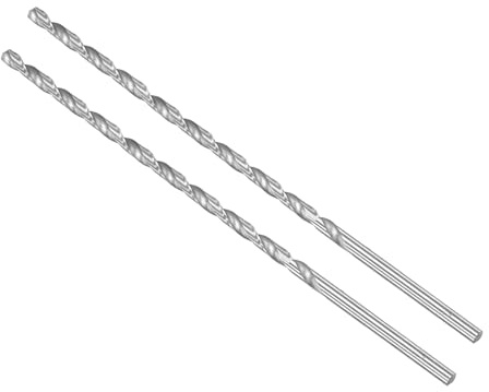 CoCud Extra lange Hochgeschwindigkeitsstahl-Spiralbohrer, Durchmesser 7mm, Länge 300mm, gerader Spiralbohrer - (Anwendungen: für Metall, Holz, Kunststoff, Aluminium), 2 Stück
