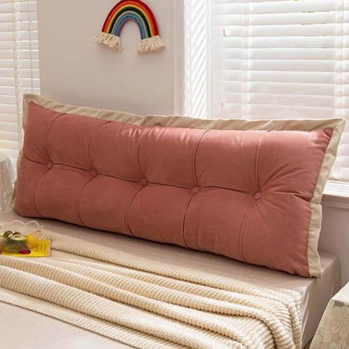 Rückenkissen Bett Sofa , Bequemes Rückenlehne Bett，Luxus Kopfteil kissen，80/60/100/150/180/200cm Kopfteilkissen，Groß Sofa Rücken Bett, lesekissen Für Bett Und Sofa ， Lendenkissen(#7,200x50x15cm)